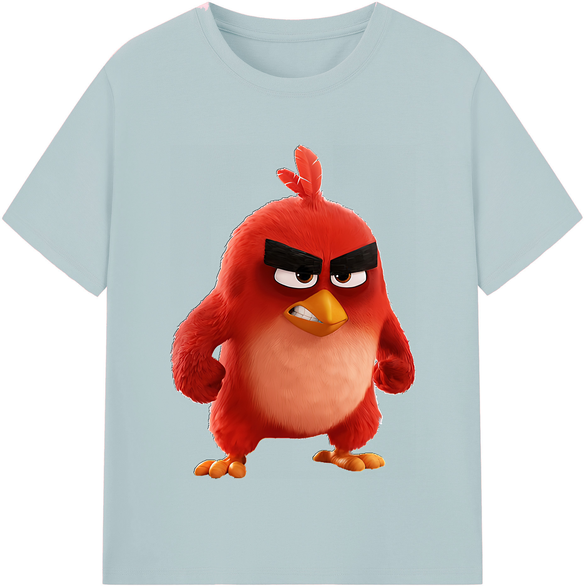 （画像用） Angry Birds アングリーバード 綿100％半袖Tシャツ（フロントプリント）